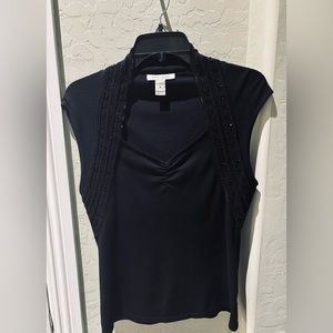 White House Black Market Size M detailed sleeveless sweater